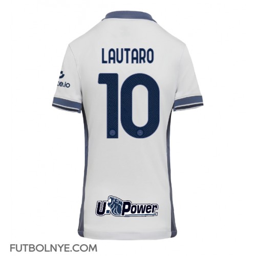 Camiseta Inter Milan Lautaro Martinez #10 Visitante Equipación para mujer 2024-25 manga corta